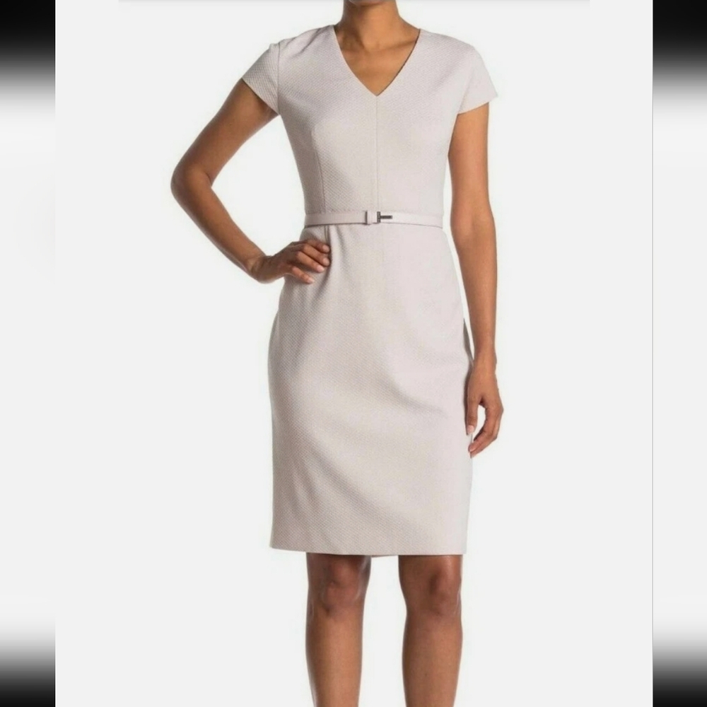 Ted Baker London Light Pink Asymmetrical Sheath Dress